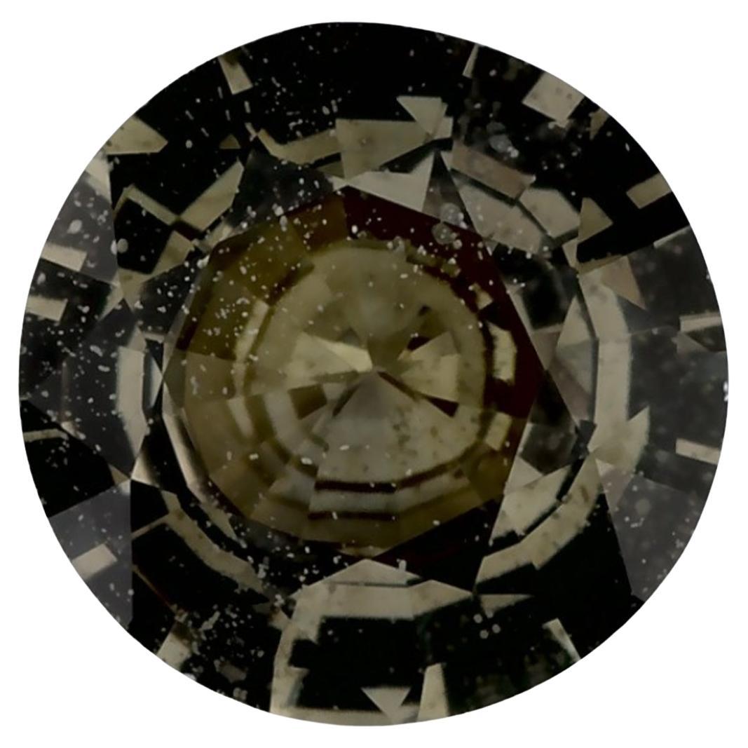 1.23 Ct Green Sapphire Round Loose Gemstone For Sale