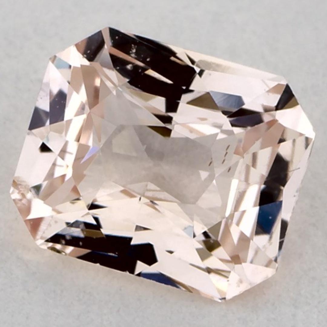Taille radiant 1.23 Ct Pink Sapphire Radiant Loose Gemstone (pierre précieuse en vrac) en vente