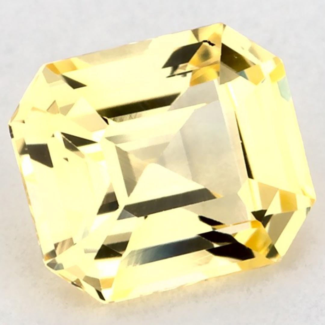 Taglio cuscino 1.23 carati di zaffiro giallo a cuscino, gemma sciolta in vendita