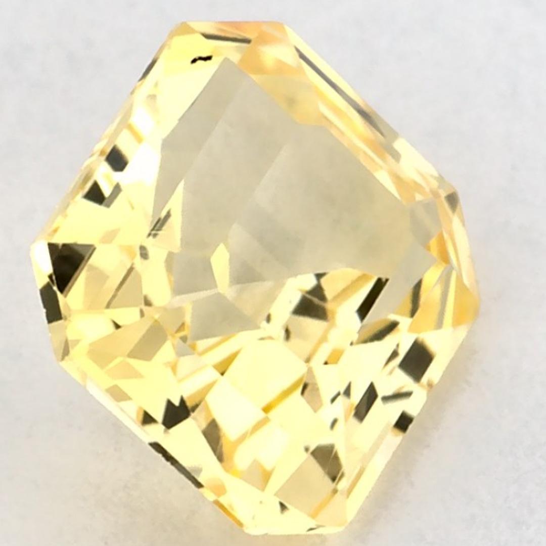 1.23 carati di zaffiro giallo a cuscino, gemma sciolta in vendita 2