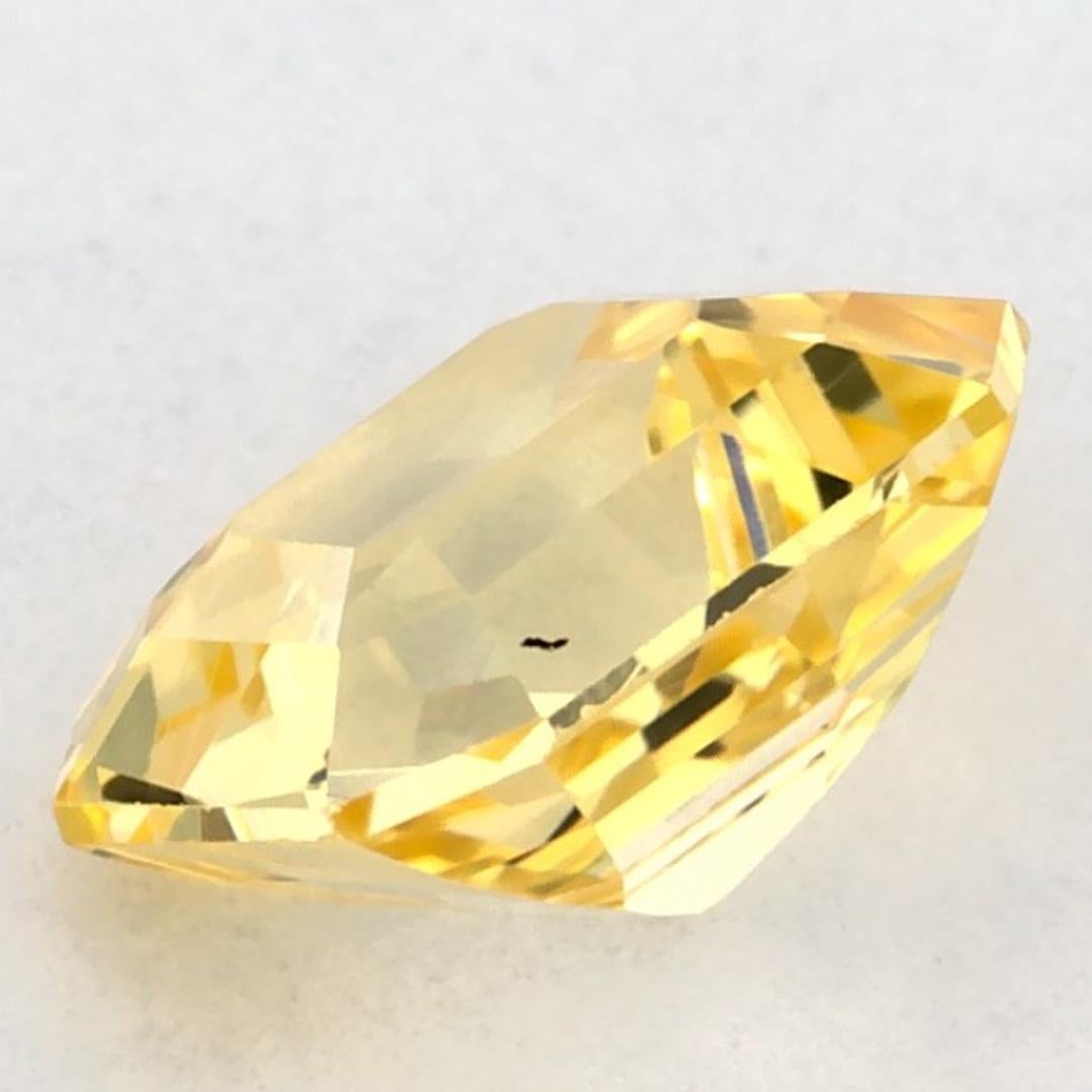 1.23 carati di zaffiro giallo a cuscino, gemma sciolta in vendita 3