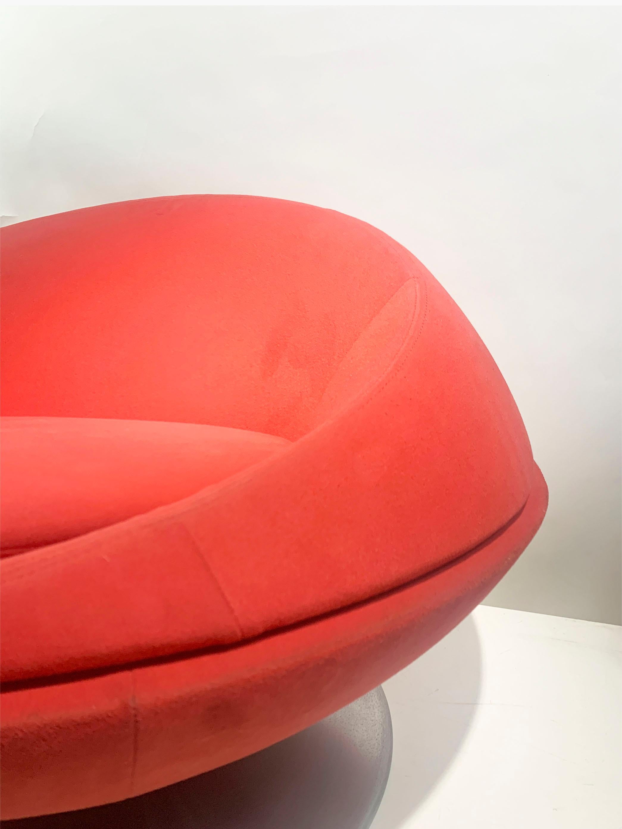 123 Lounge Red Chair Am designs by Victor Boeda for Steiner Paris en vente 3