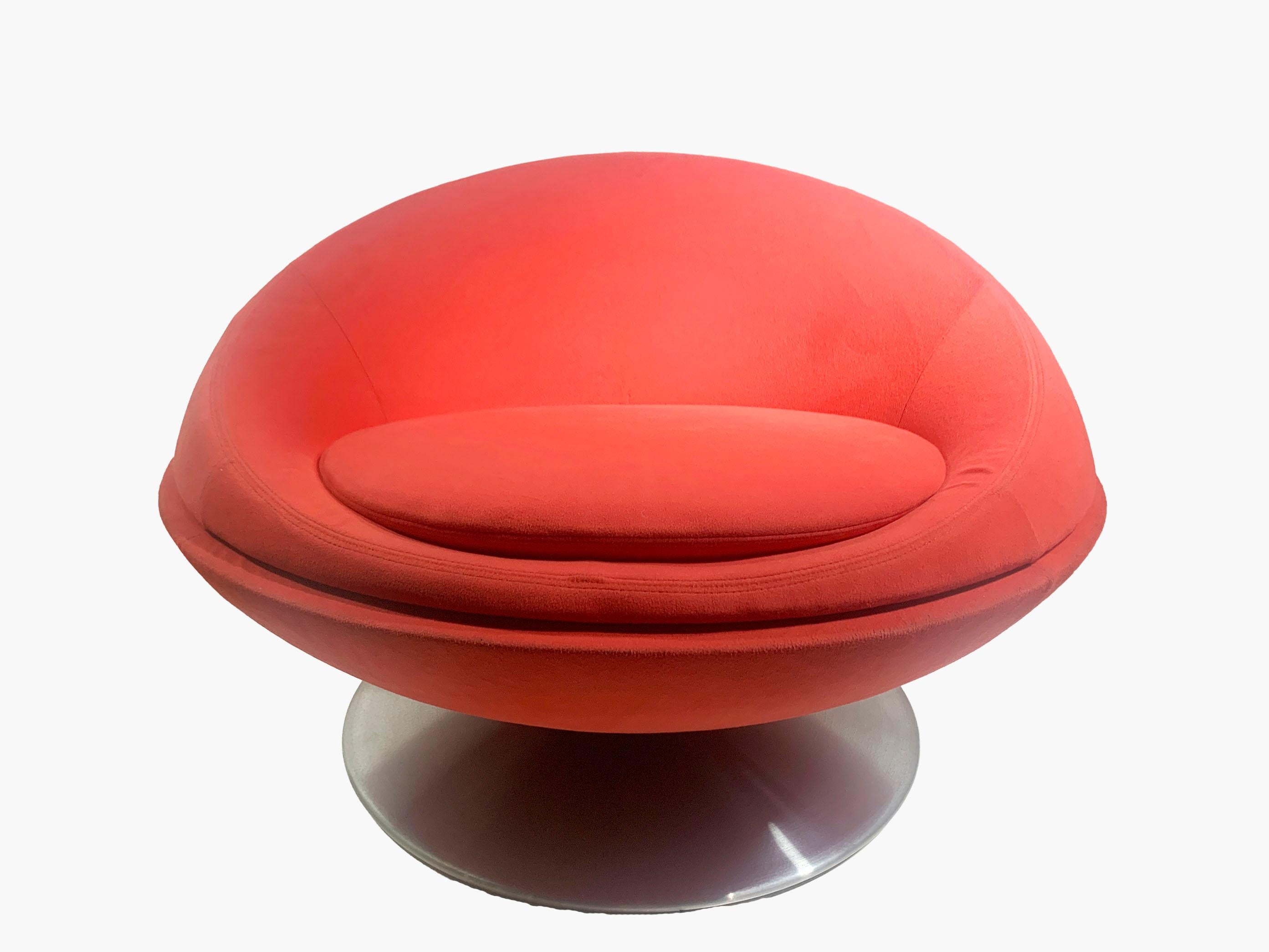Art déco 123 Lounge Red Chair Am designs by Victor Boeda for Steiner Paris en vente