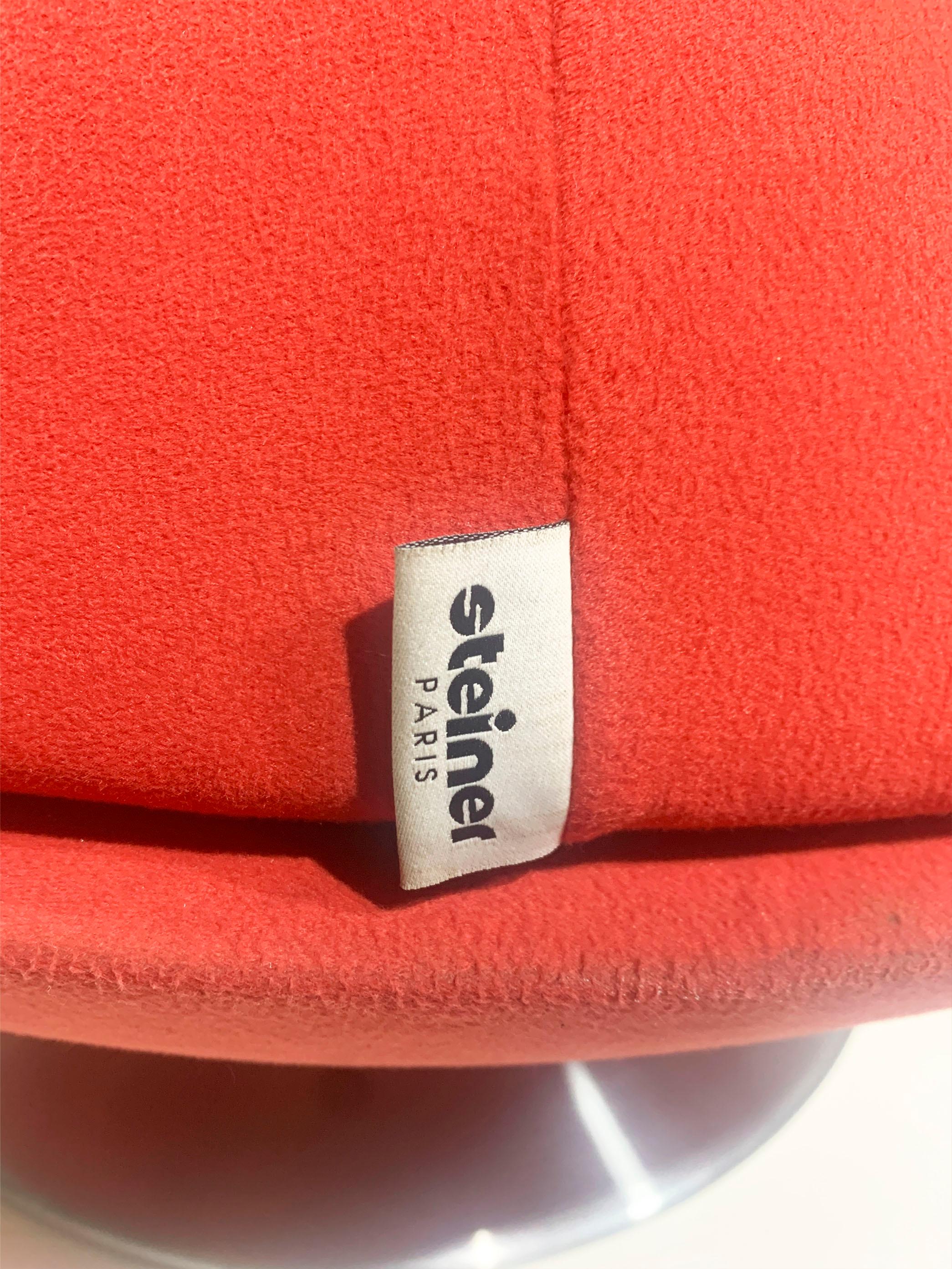 XXIe siècle et contemporain 123 Lounge Red Chair Am designs by Victor Boeda for Steiner Paris en vente