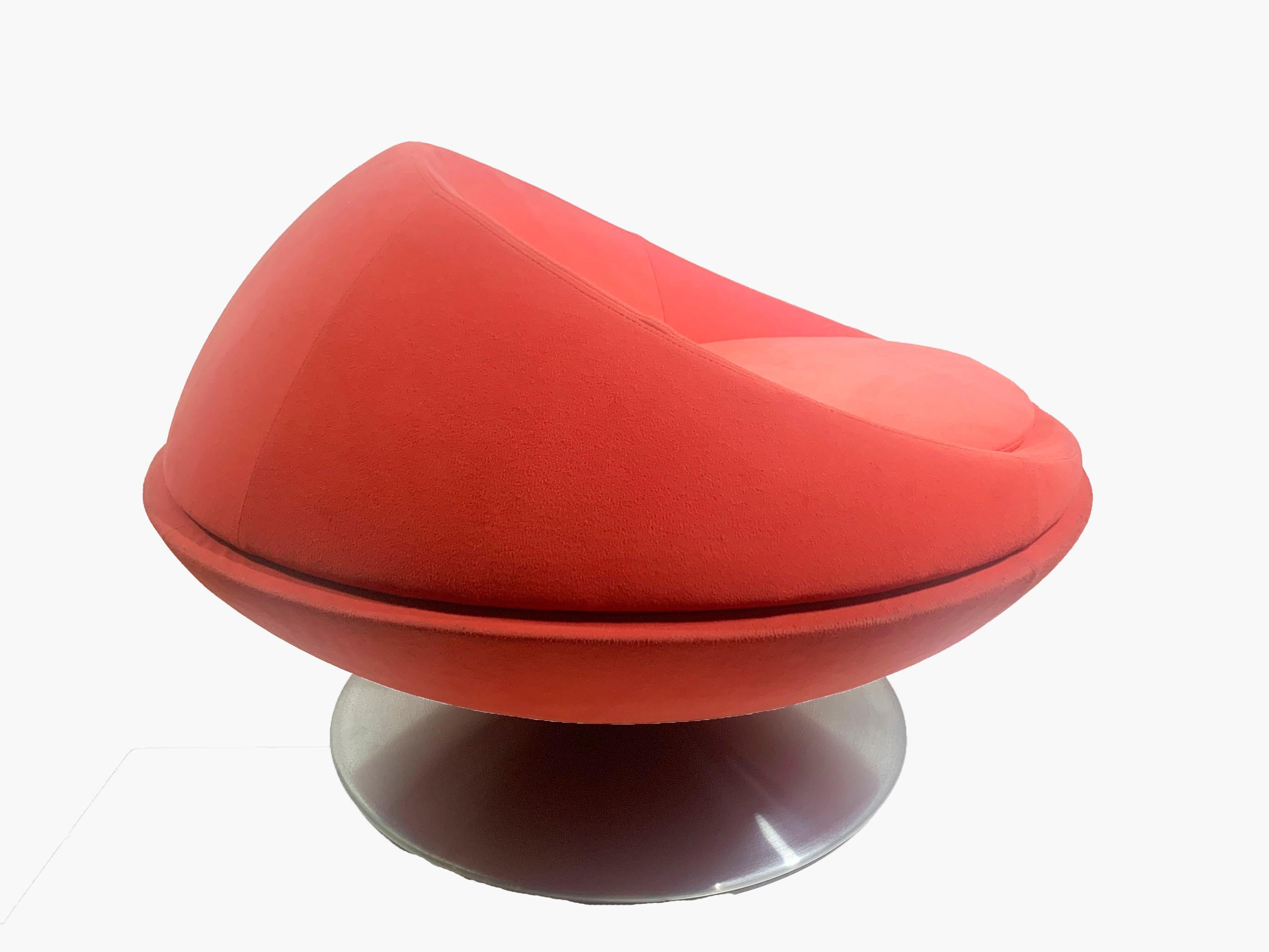 123 Lounge Red Chair Am designs by Victor Boeda for Steiner Paris en vente 1