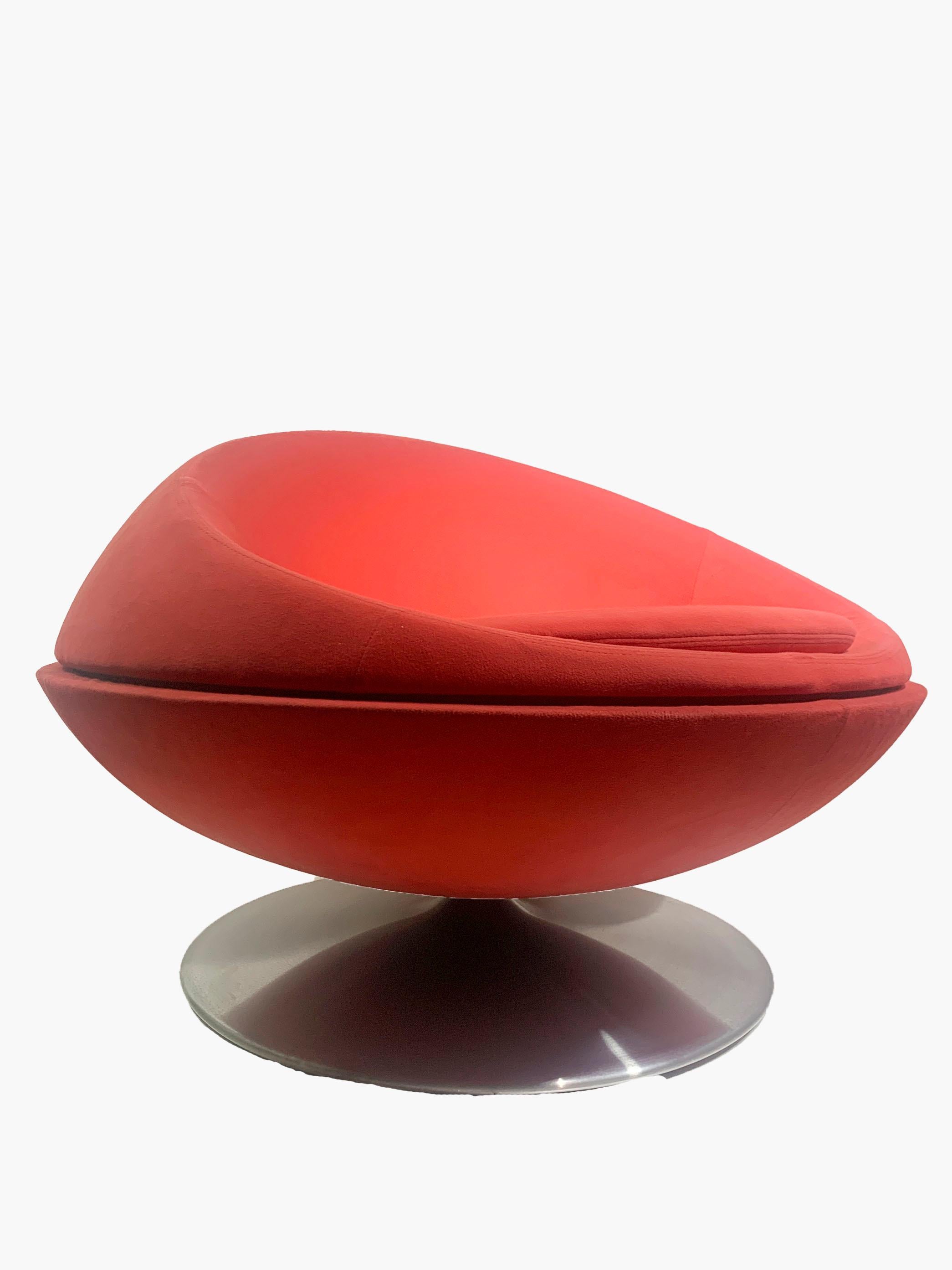 123 Lounge Red Chair Am designs by Victor Boeda for Steiner Paris en vente 2