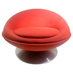 123 Lounge Red Chair Designed by Victor Boeda for Steiner Paris