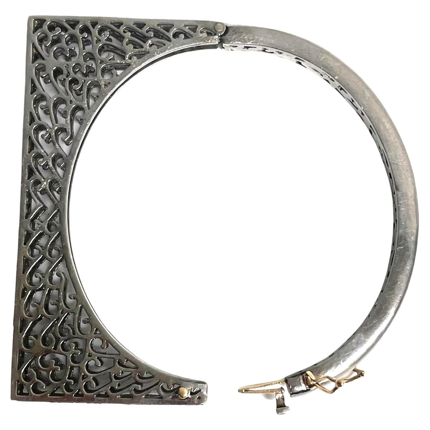 12.3 Pave Diamond Latticework Paradizia Bangle Bracelet en Nuevo estado para la venta en Laguna Beach, CA