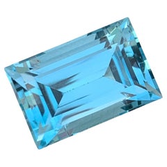 12.30 Carat Amazing Blue Topaz Baguette Shape Gem For Necklace