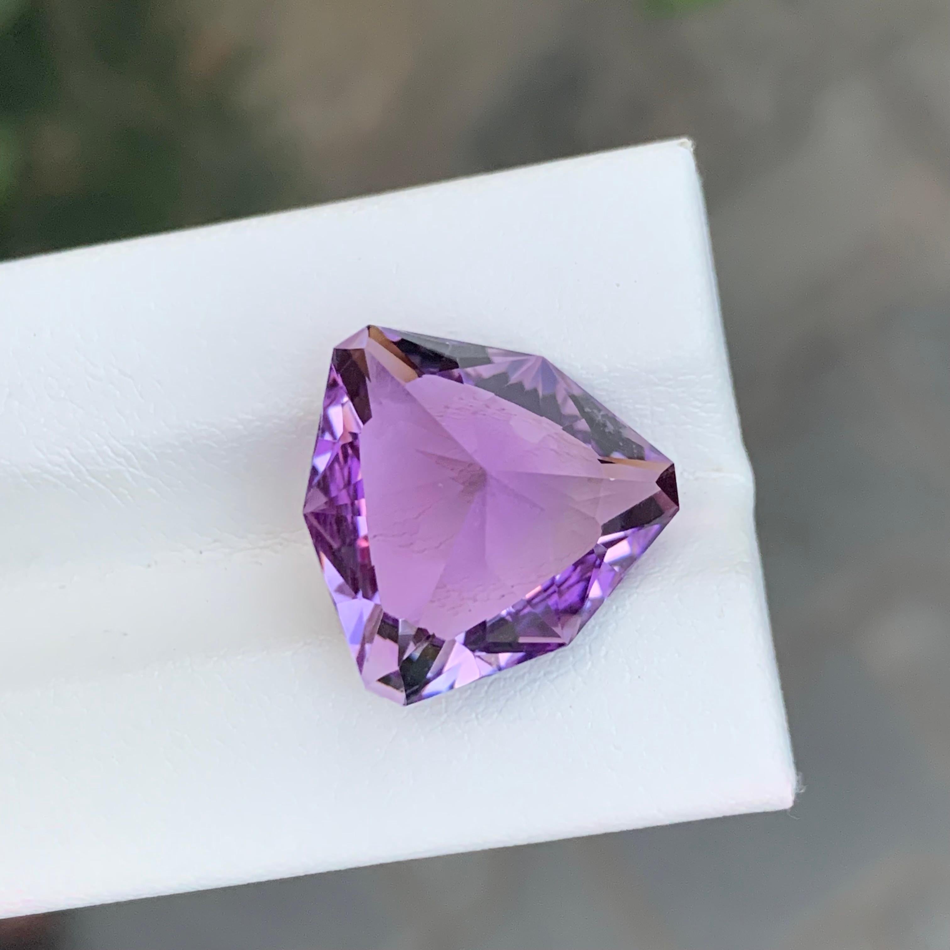 12,30 Karat Natürlicher loser Amethyst Schildform Edelstein im Angebot 1