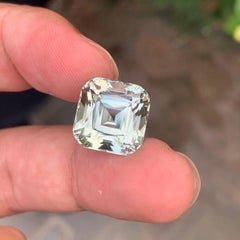 12.30 Carat Natural Loose Green Amethyst \ Prasiolite Square Shape Gemstone