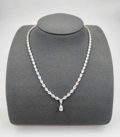 12.31 ct Graduated Pear-Shape Diamond Necklace