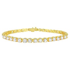Bracciale tennis con diamanti da 12,33 carati in oro 14k