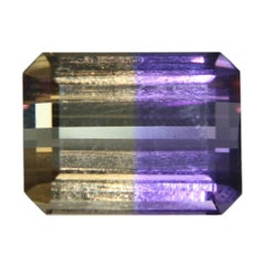 12.33 Carats Loose Ametrine Natural Certified Emerald Cut