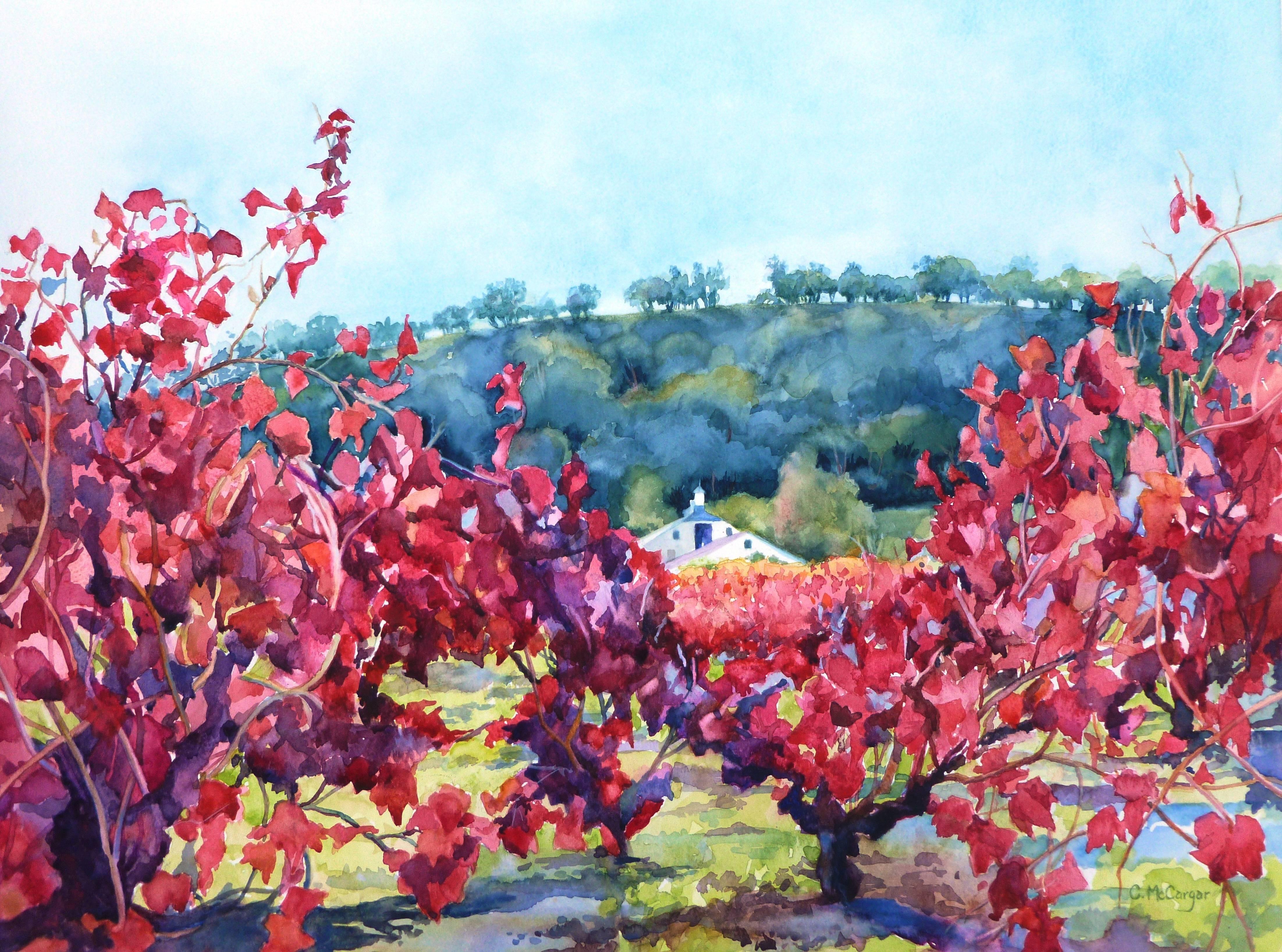 Catherine McCargar Landscape Art - Sonoma Red