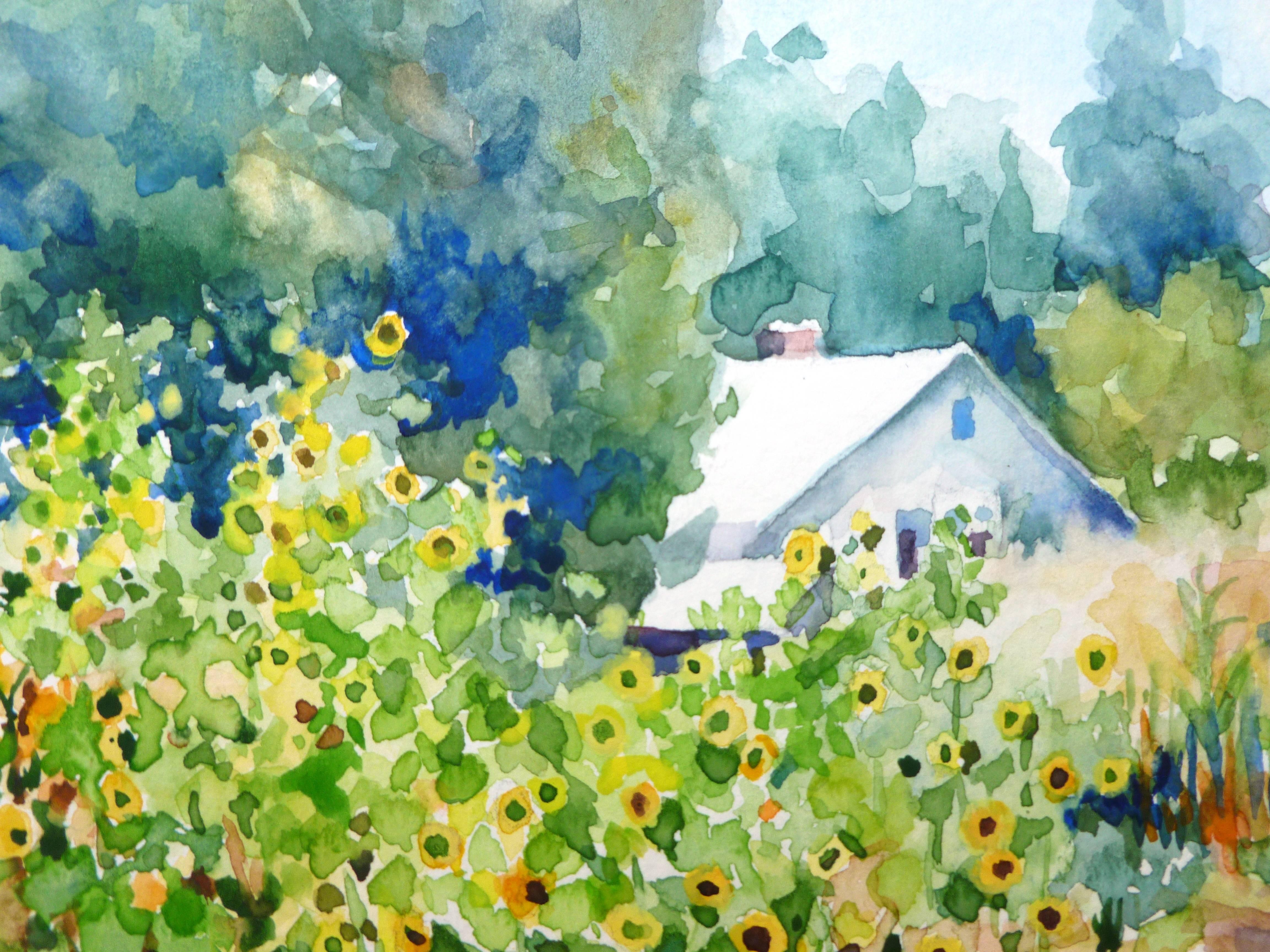 Sunflower Farm - Impressionist Art by Catherine McCargar