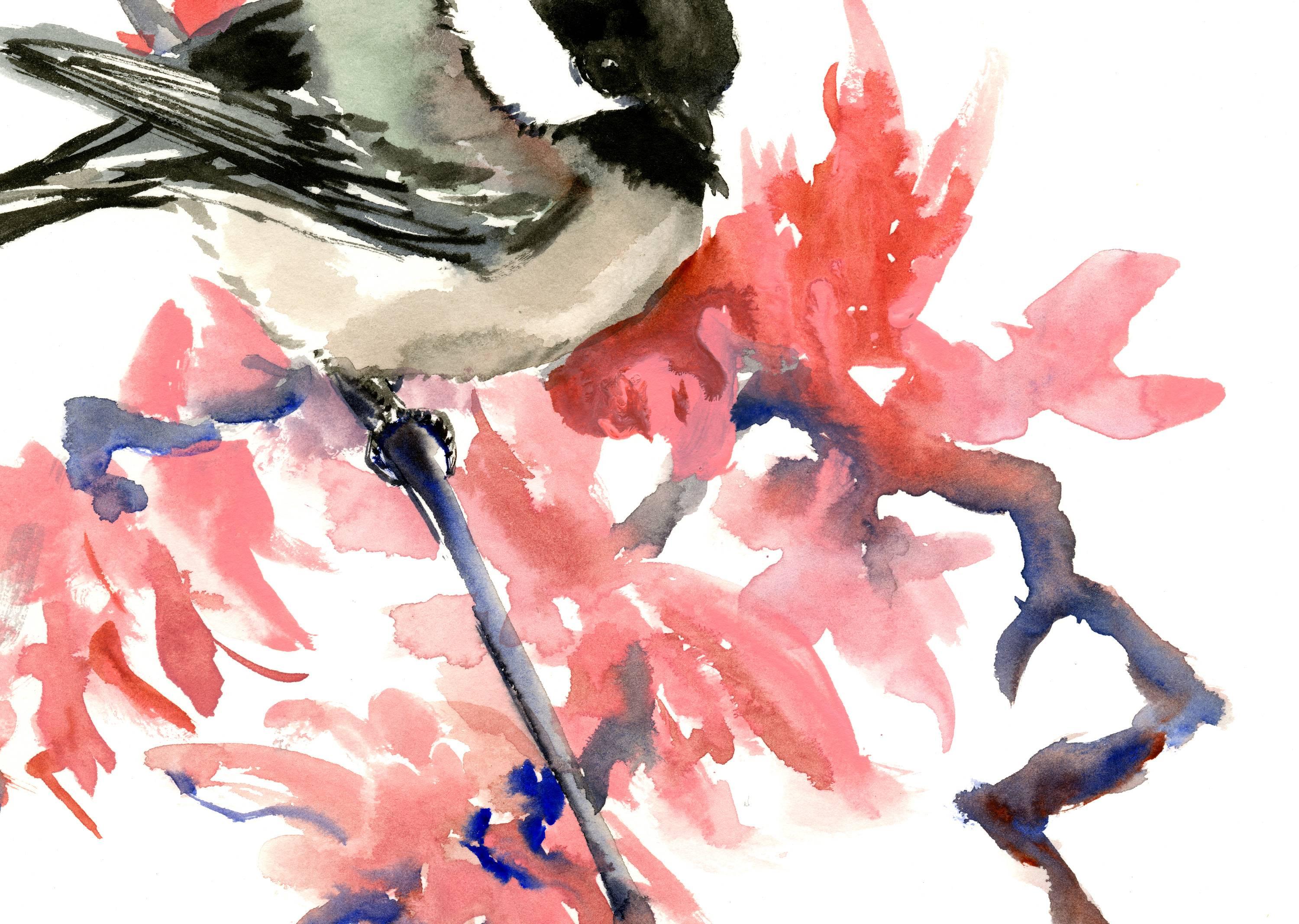 <p>Artist Comments<br>This piece is from my Birds and Flowers series. The painting is on cold-pressed watercolor paper and will need a frame for display.</p><p>About the Artist<br>Suren is an impressionist painter eloquently capturing nature,