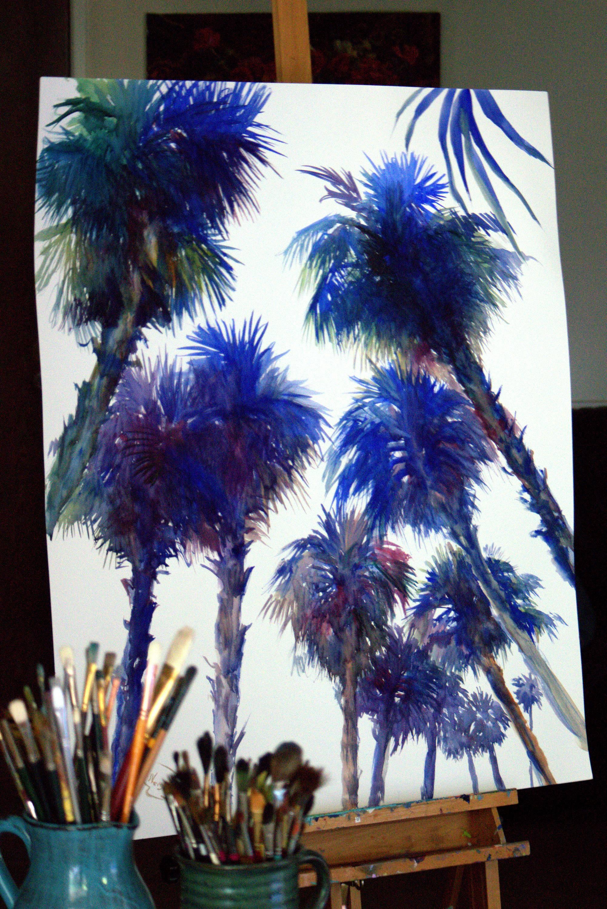 <p>Artist Comments<br>Southern California palm trees always inspire me.  This artwork is from my Palm Tree series. The piece is on heavyweight paper and will need a frame for display.</p><p>About the Artist<br>Suren is an impressionist painter