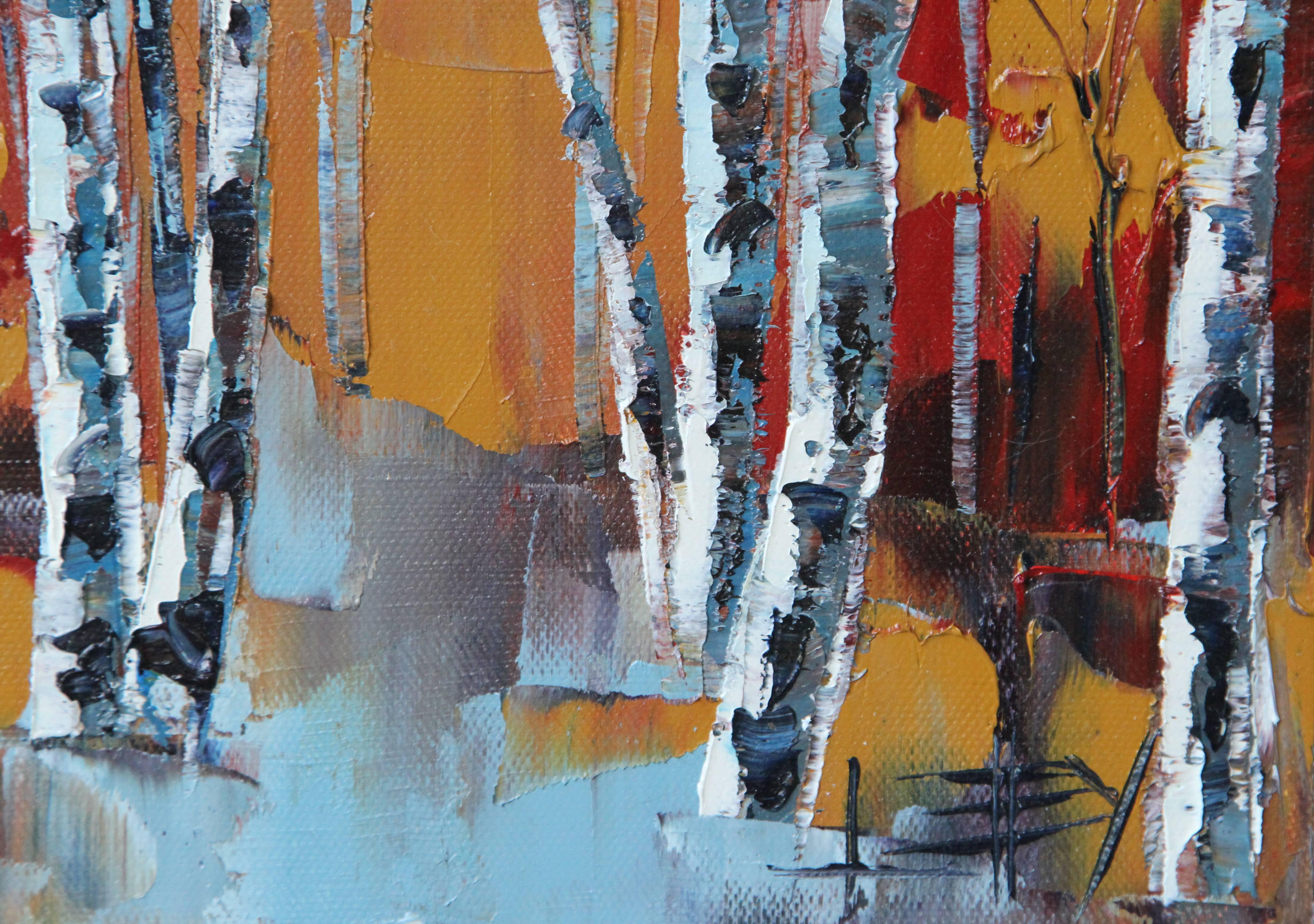 paintings of birch trees