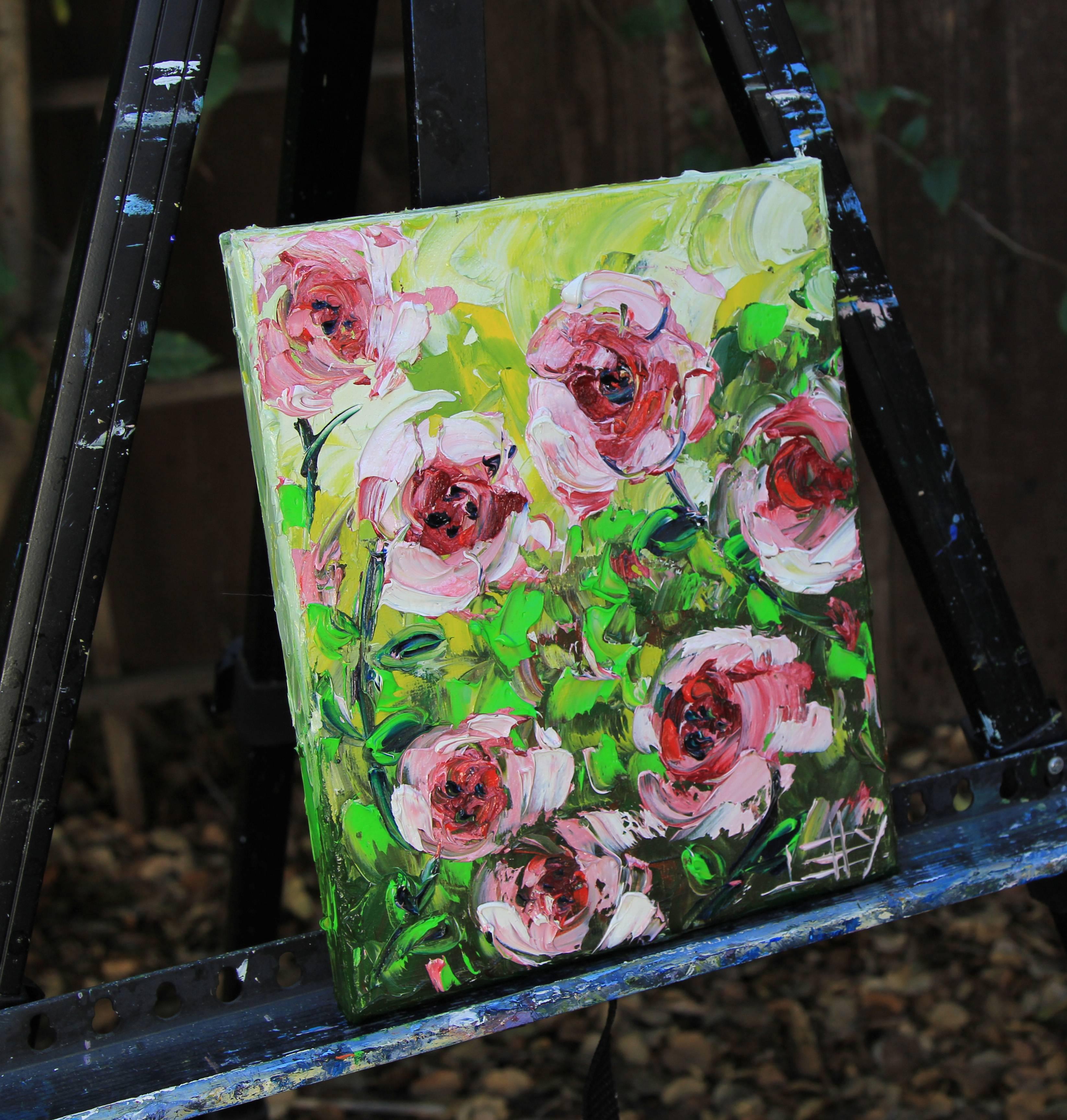 My Garden Song Lisa Elley Oil painting on stretched canvas 1