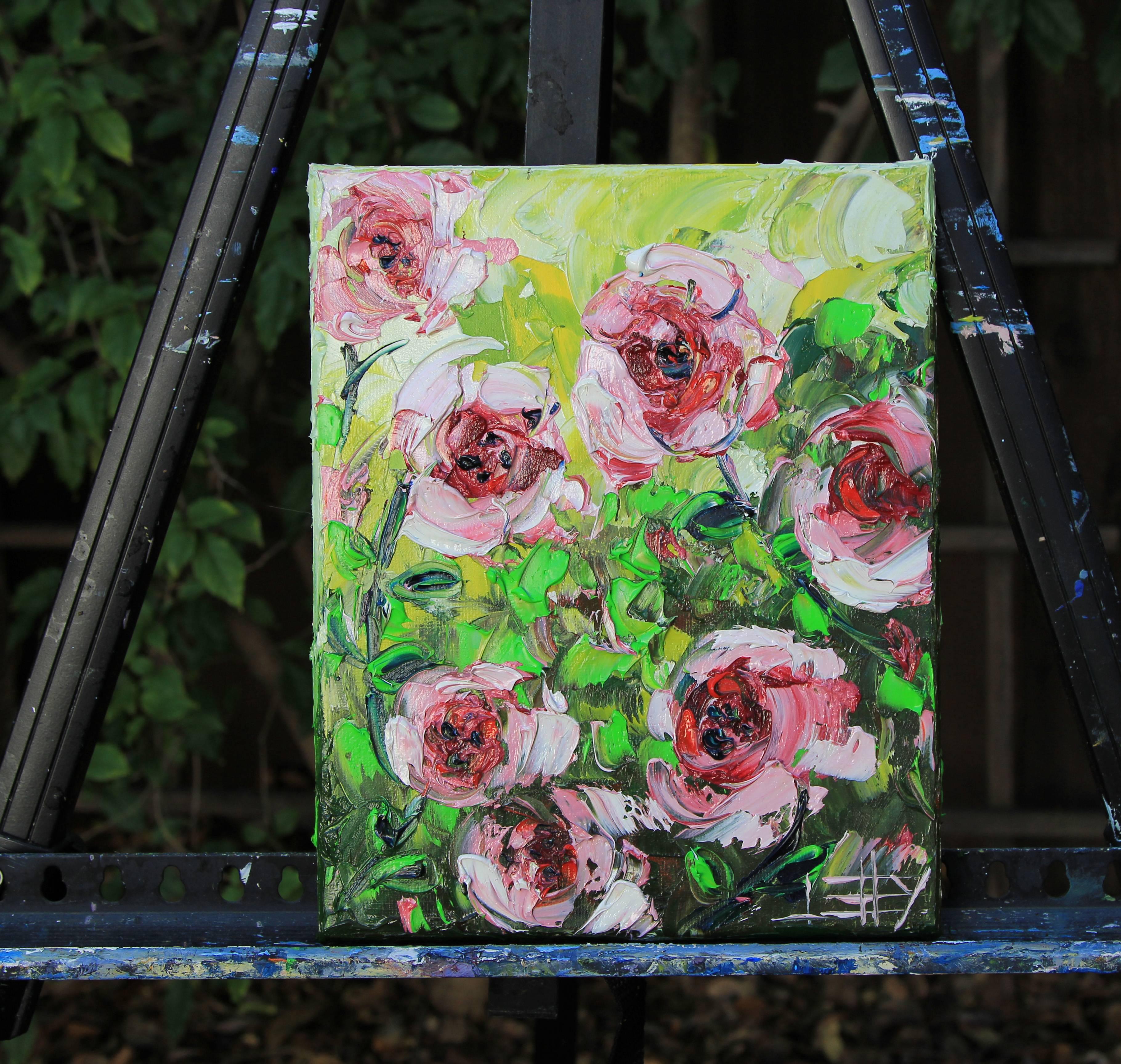 My Garden Song Lisa Elley Oil painting on stretched canvas 2