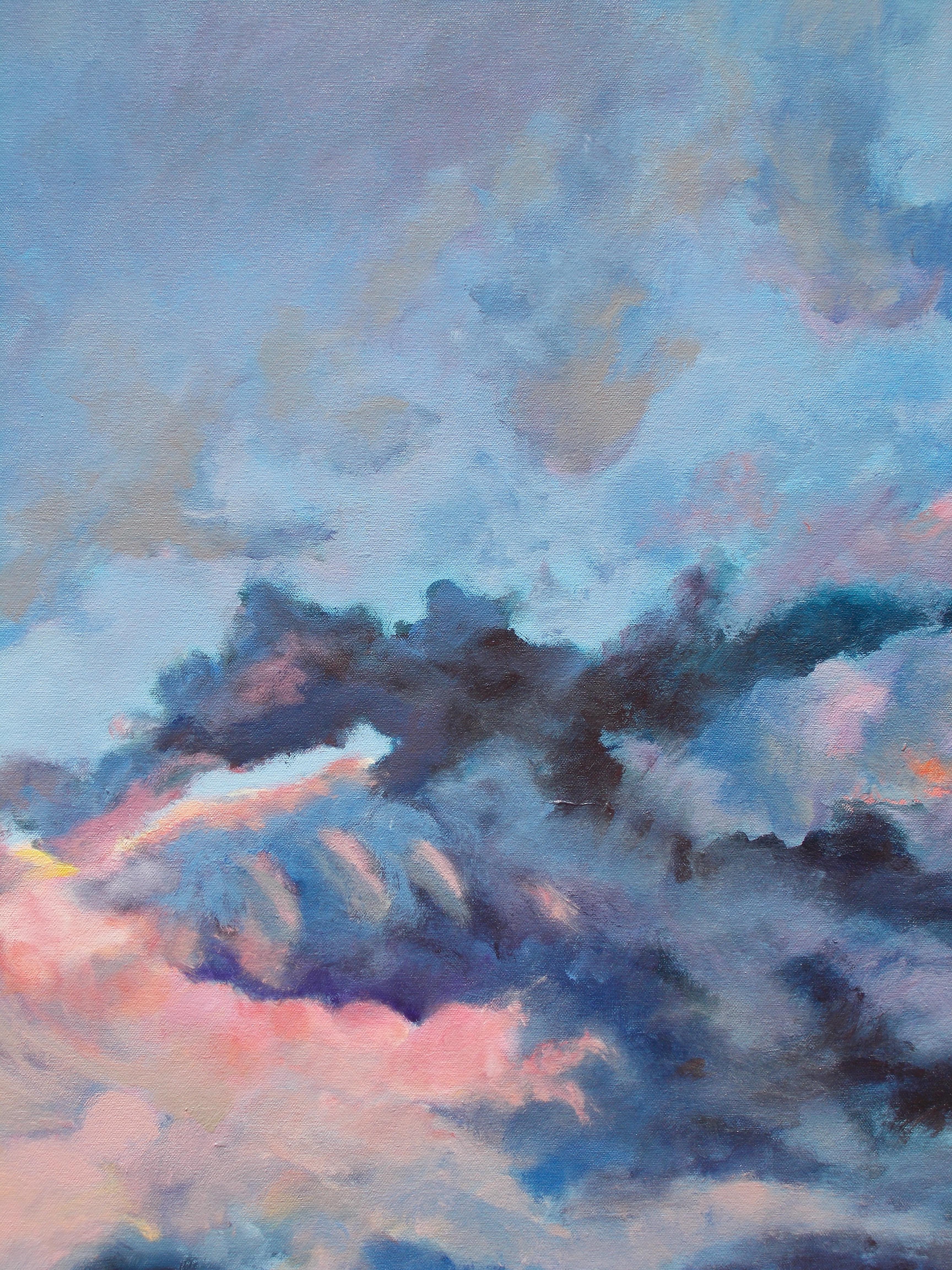 <p>Artist Comments<br />As I said that cloud looks like, I felt like a character in Moby Dick. The rain and wind on top of the hill pushed me around like a man at sea. This explains how I got the name for this painting.</p><br /><p>About the