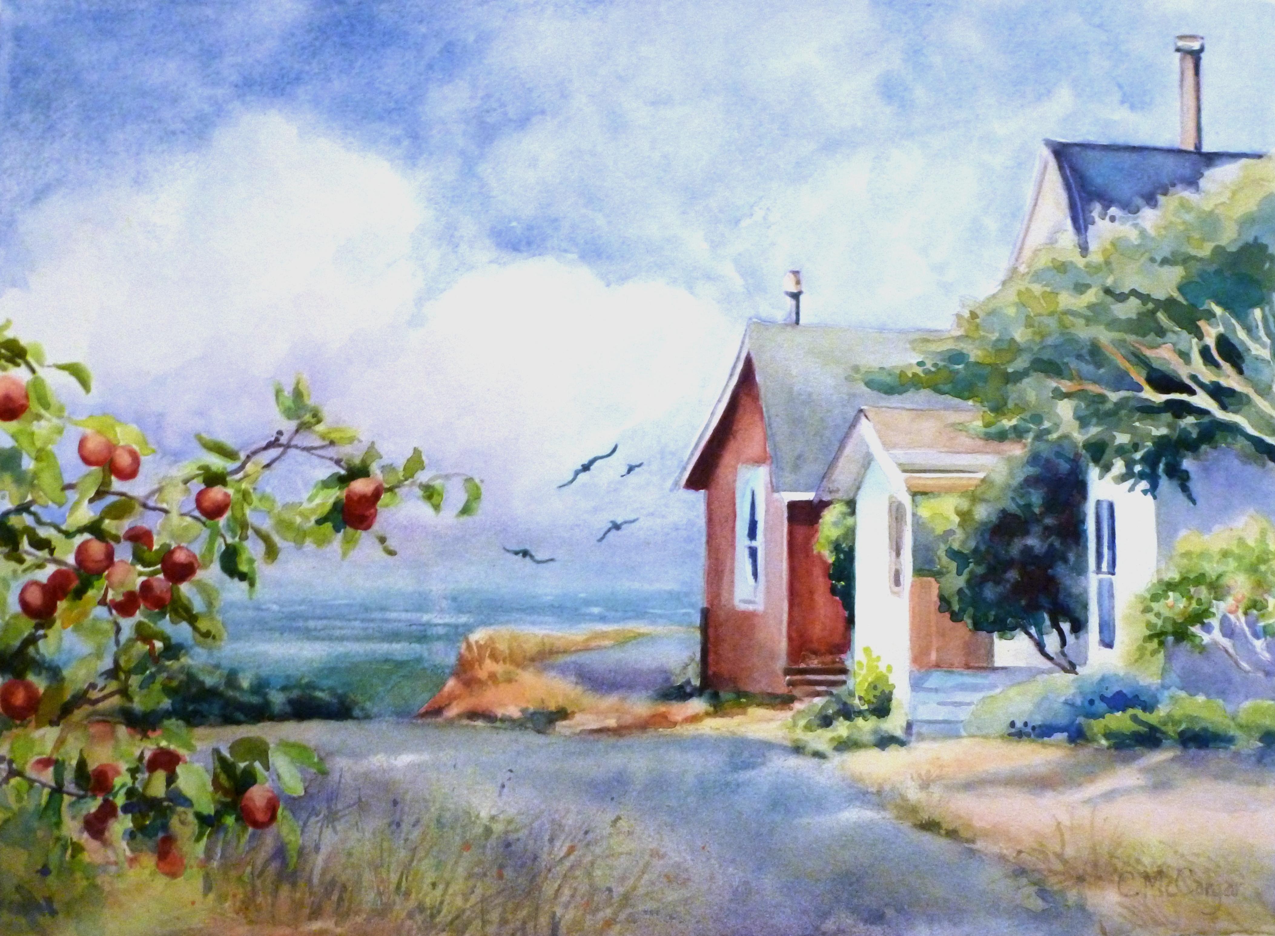 watercolor cottages
