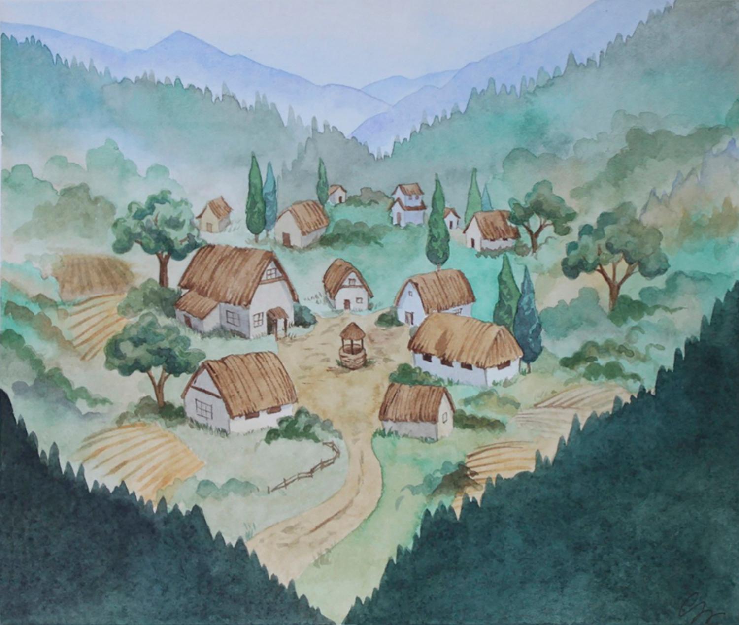 Chamisa Kellogg Landscape Art - The Village