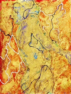 Deliquescence V, Gemälde, Pastellfarben auf Papier