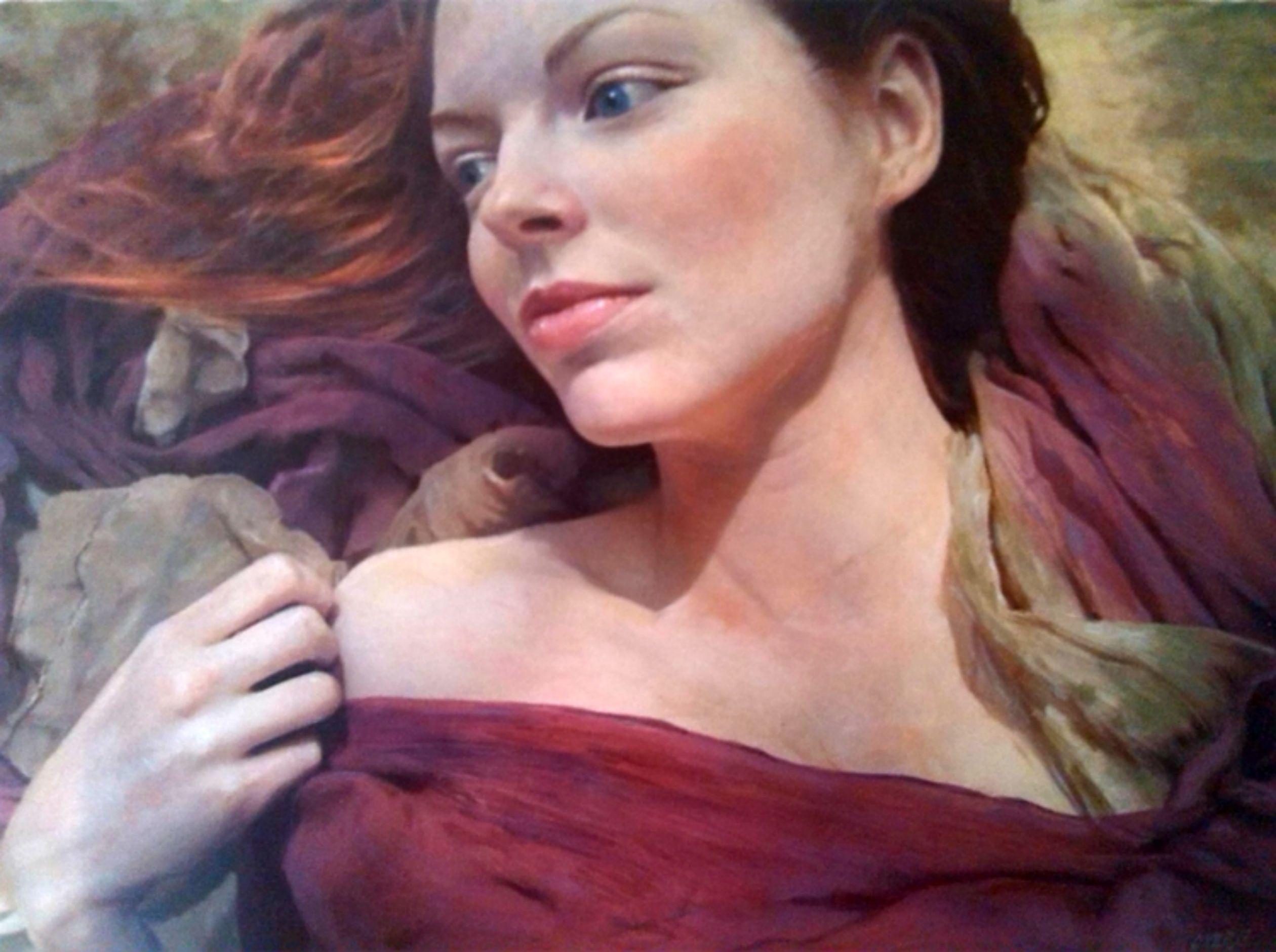 El Soneto, Pintura, Acrílico sobre lienzo - Painting de William Oxer F.R.S.A.