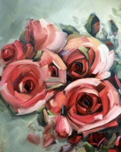 Amid the Scent of Roses, Painting, Oil on Canvas