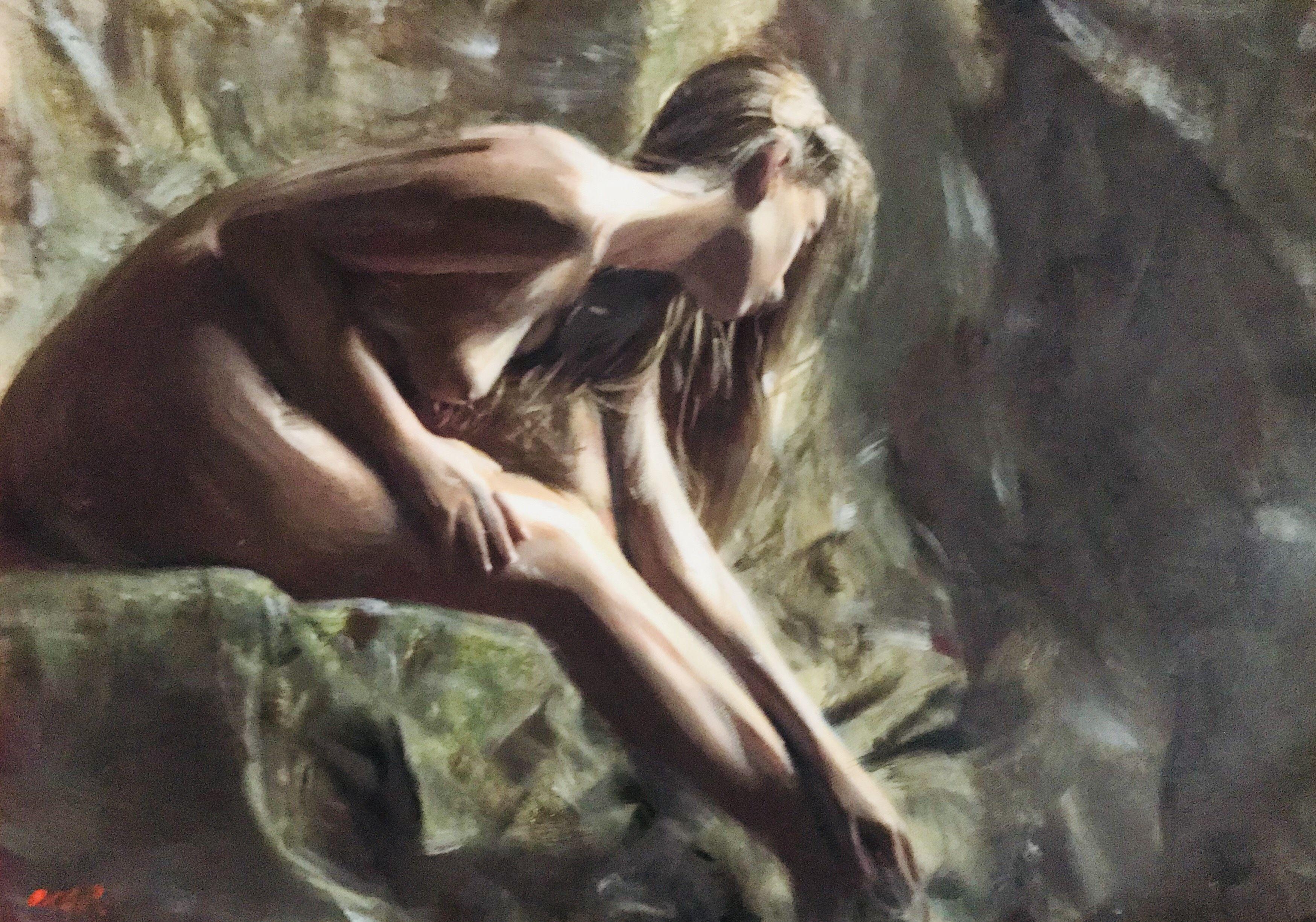 Il sogno che si dispiega, Pittura, Acrilico su tela - Painting di William Oxer F.R.S.A.