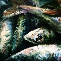 Mackerel, Gemälde, Öl auf Leinwand