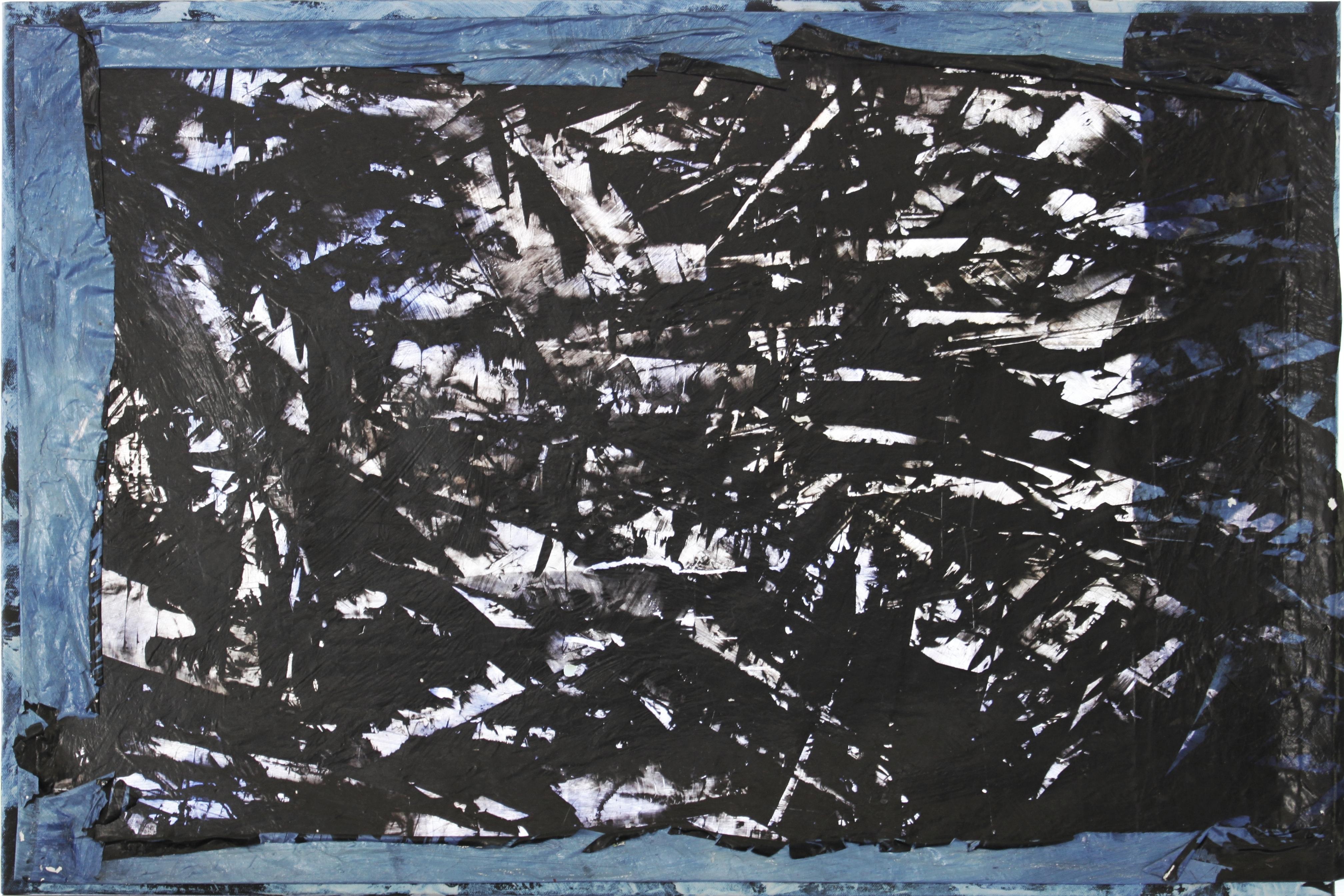 Lisa Levasseur Abstract Painting - Black Ice, Painting, Acrylic on Canvas