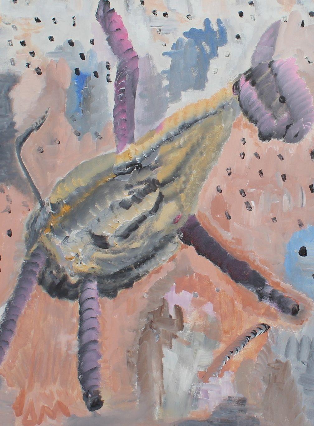 L'asino volante, Pittura, Acrilico su tela - Painting Impressionismo di Dionysios Maravegias
