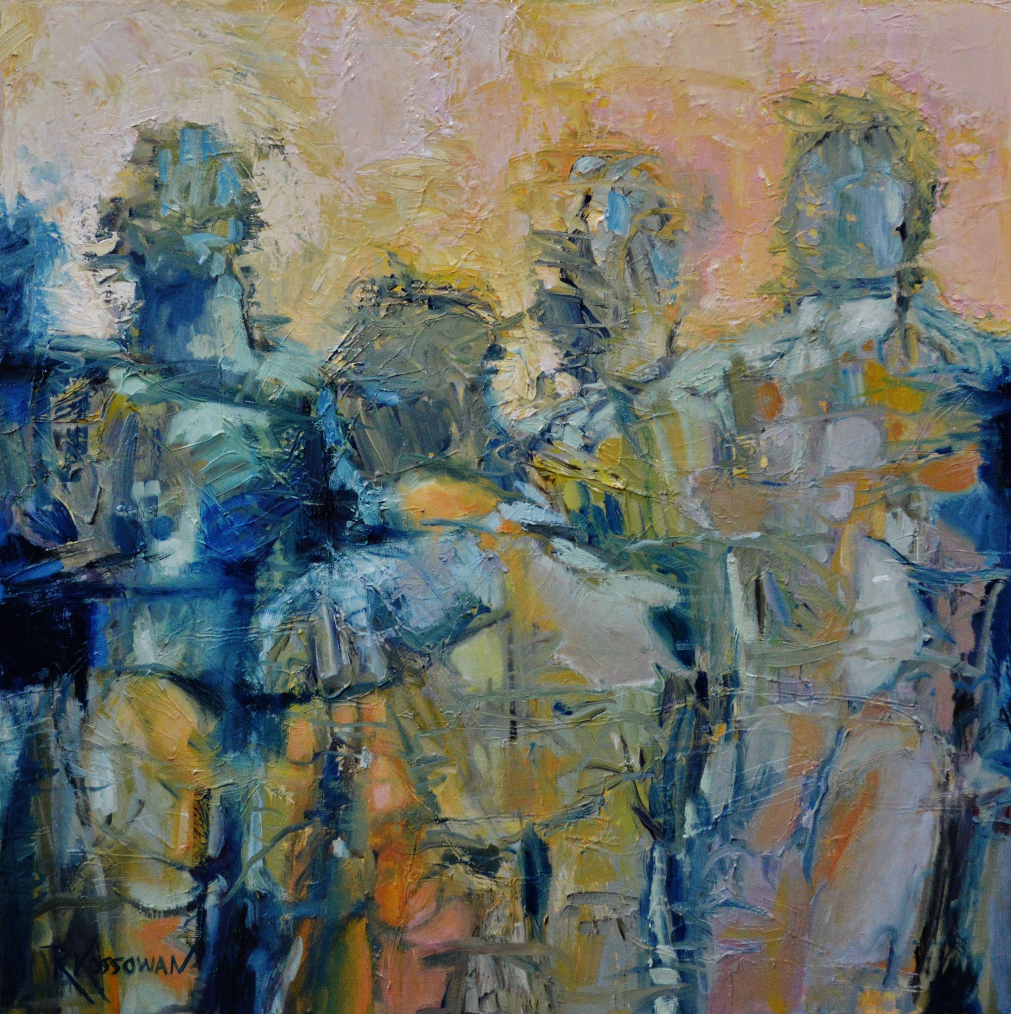 Rose-Marie Kossowan Abstract Painting - Waiting, Painting, Oil on Canvas
