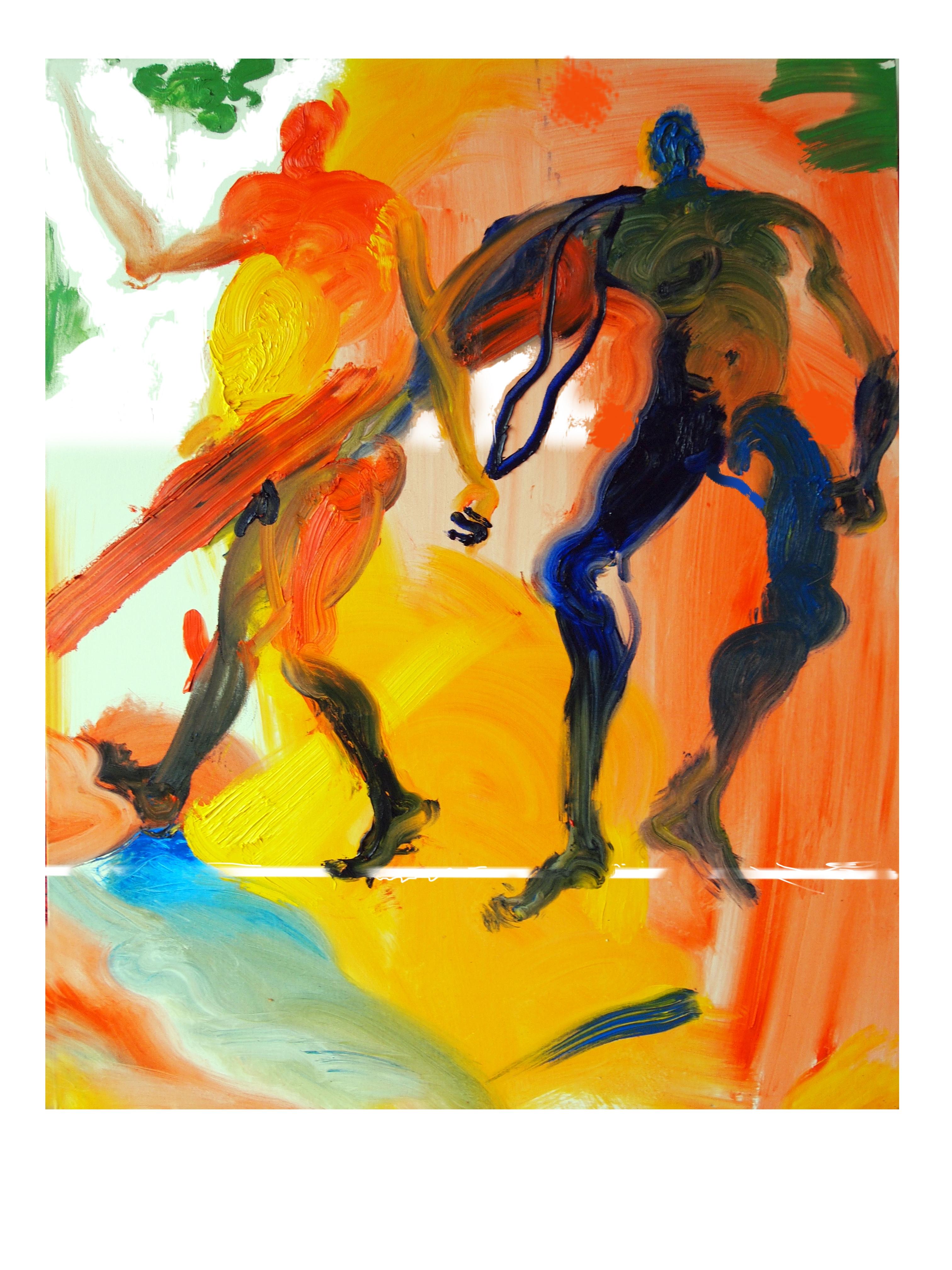 innamorato, Pittura, Olio su tela - Painting di Edward Zelinsky