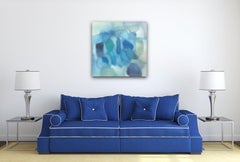 Quelque chose de bleu, peinture, acrylique sur toile