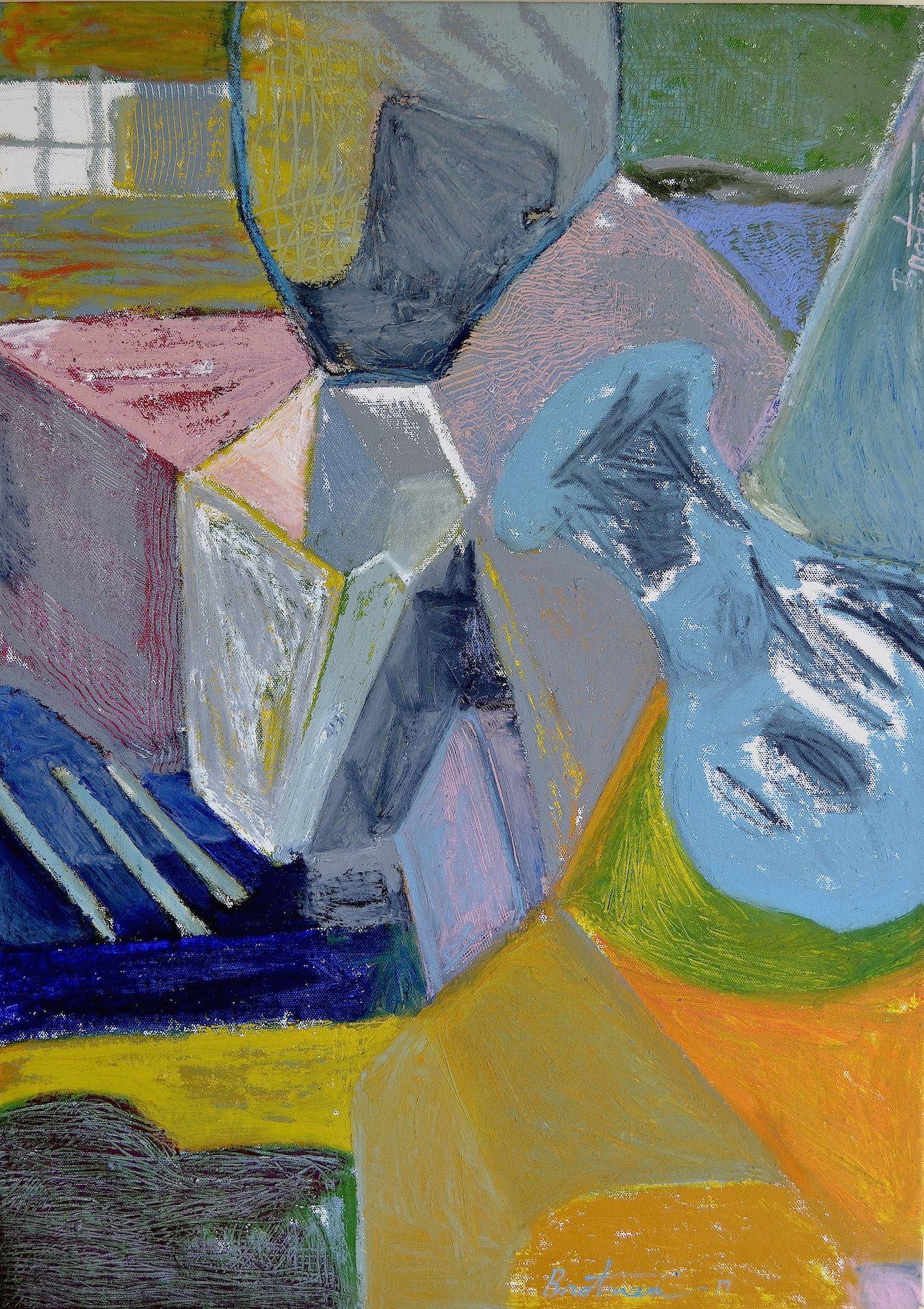 Abstract Painting di Howard Brotman - Inside Out, Pittura, Olio su tela