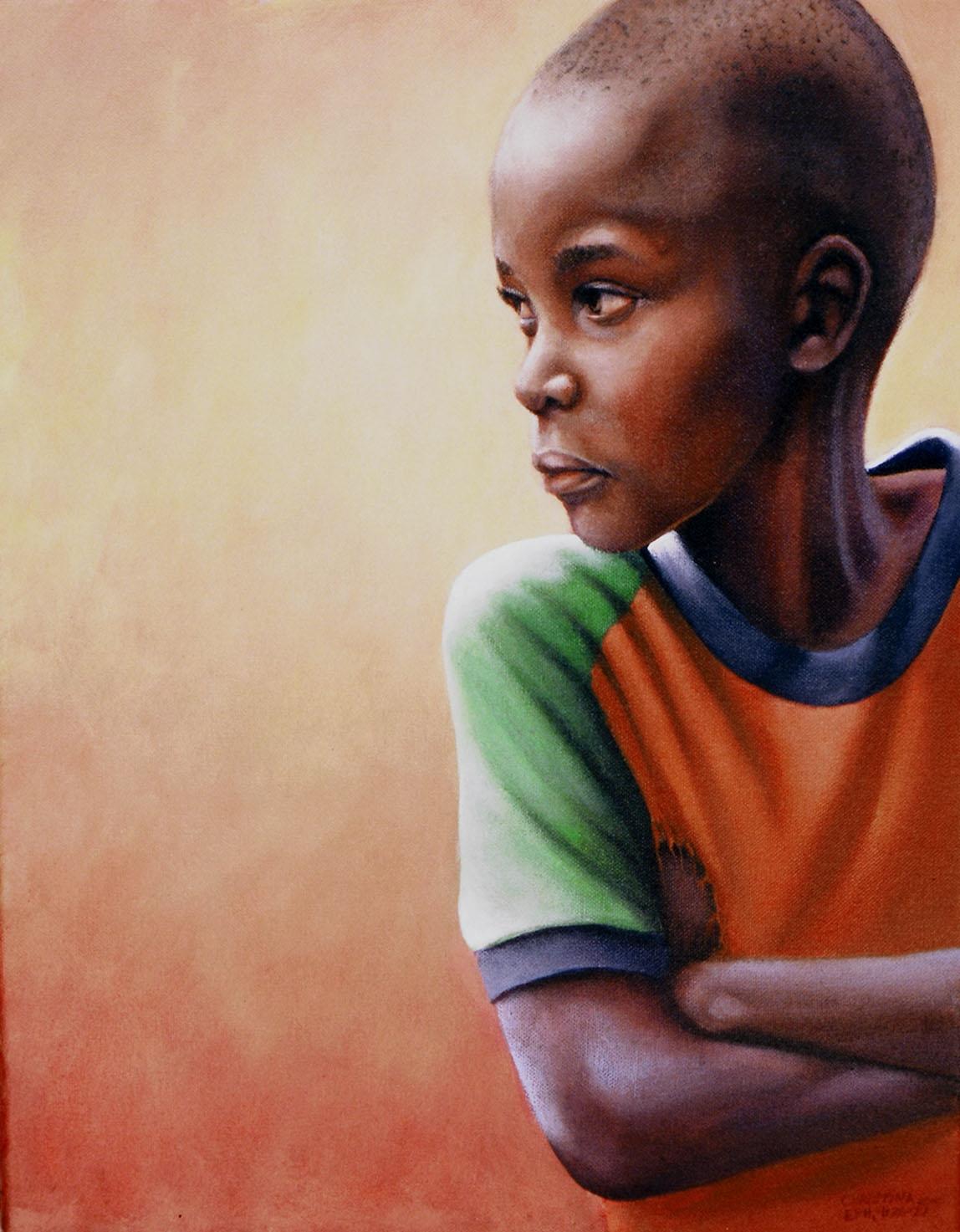 The Standoff, Peinture, Acrylique sur Toile - Painting de Christina Ramos