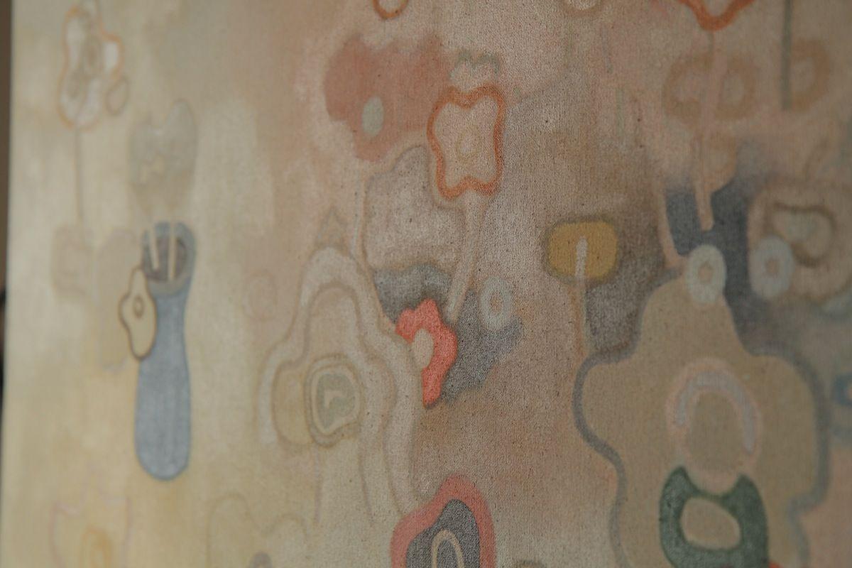 Jardín Perdido 2, Pintura, Óleo sobre lienzo - Painting Abstracto de Elohim Sanchez