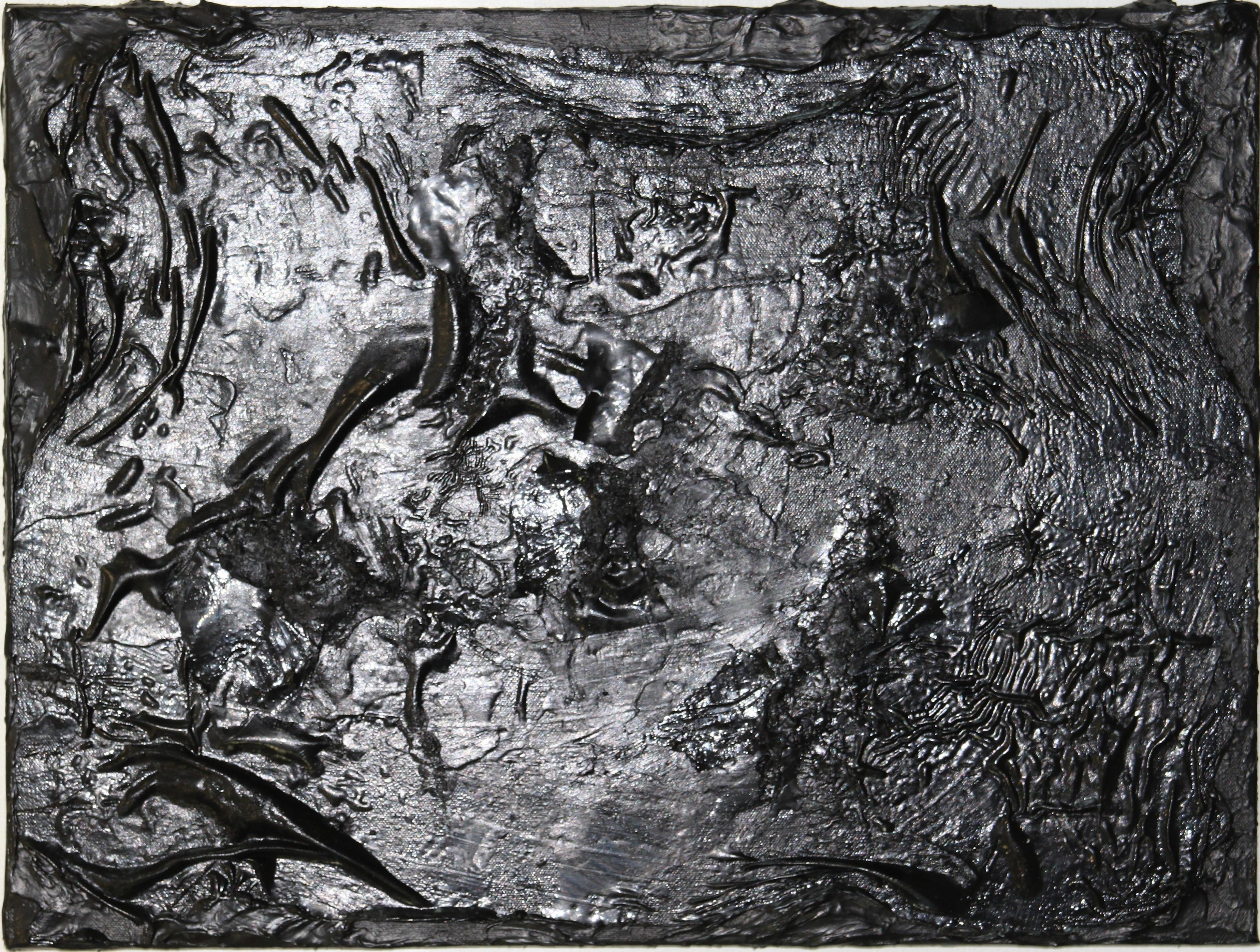 Abstract Painting di Lisa Levasseur - Oro liquido, Pittura, Acrilico su tela