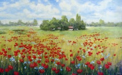 Poppifield, Painting, Acrylic on Canvas