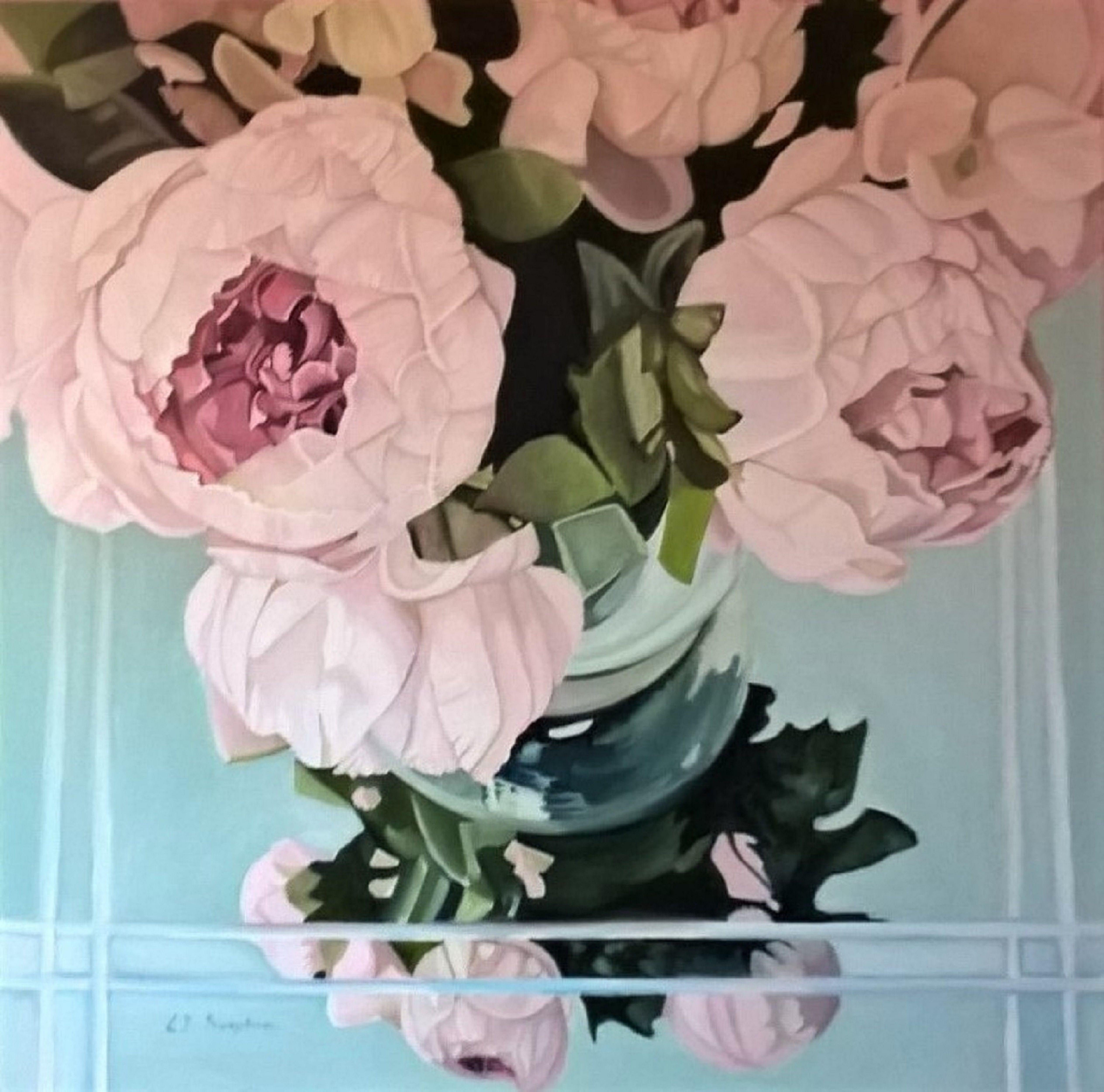 Peonie in ottobre, Pittura, Olio su tela - Painting di LOUISA SIMPSON