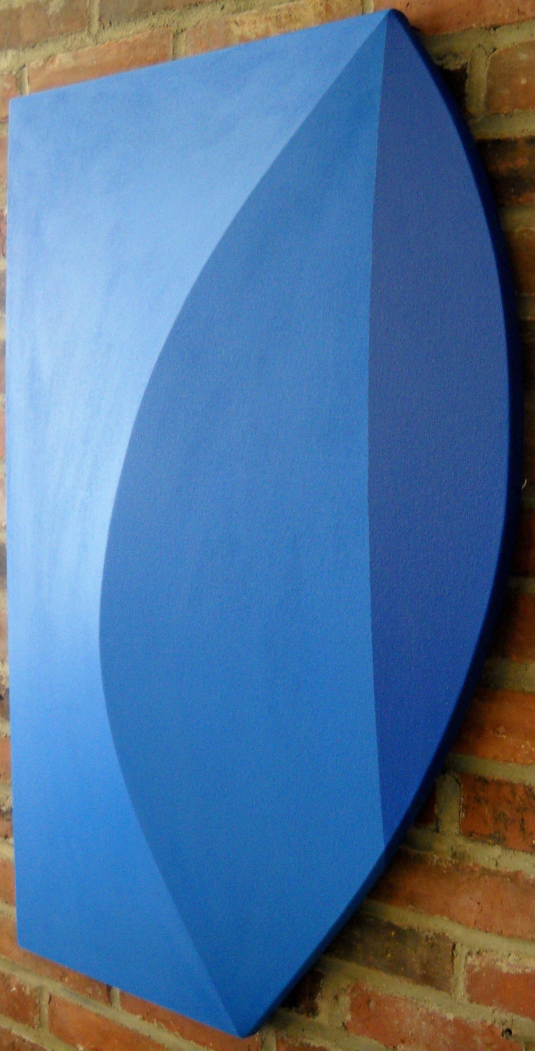 Late in the Day, Painting, Acrylic on Canvas - Blue Abstract Painting by Will Patlove