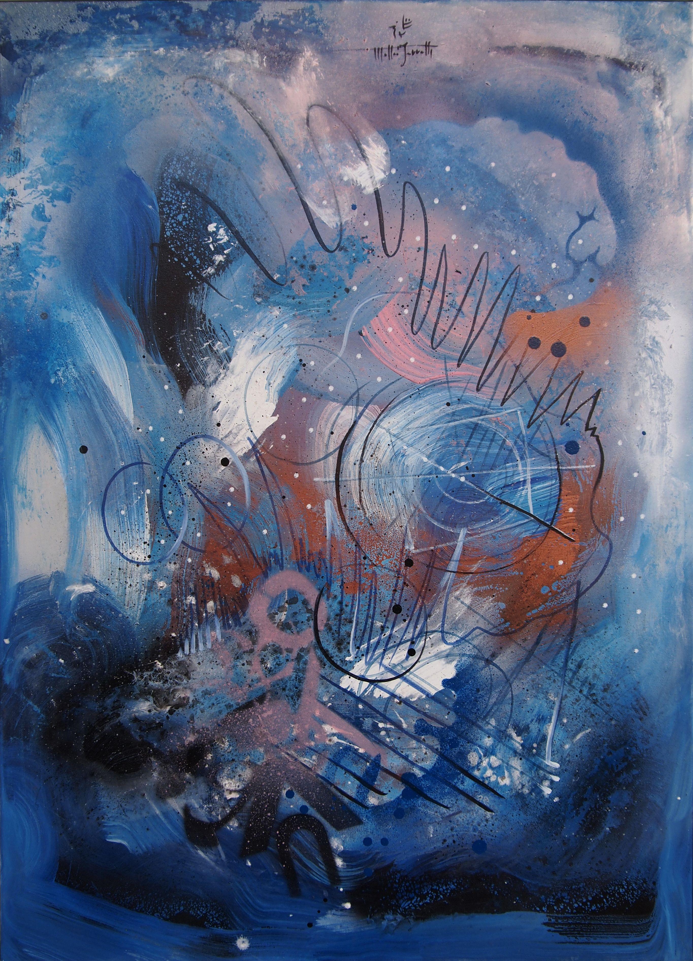 Matteo Ferretti Abstract Painting - Deep Universe, Painting, Acrylic on Canvas