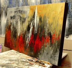 VILLAGE ECHOES, Painting, Acrylic on Canvas