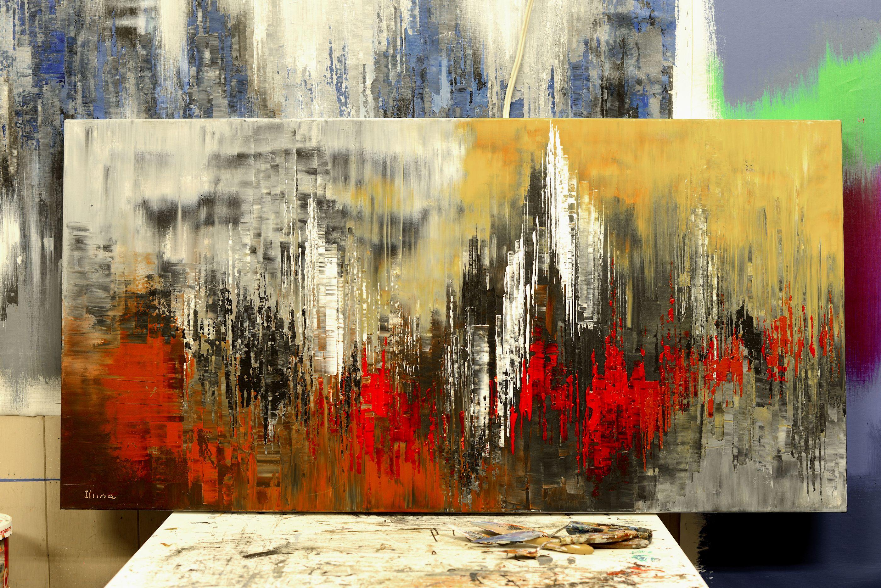 ECO DEL PUEBLO, Pintura, Acrílico sobre lienzo - Painting Abstracto de Tatiana  Iliina