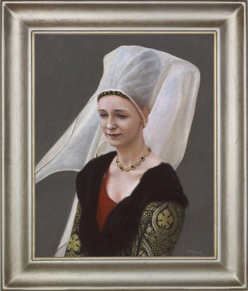 Tra gli ospiti, Torre di Londra, Pittura, Olio su tela - Painting Fotorealista di Terry Guyer