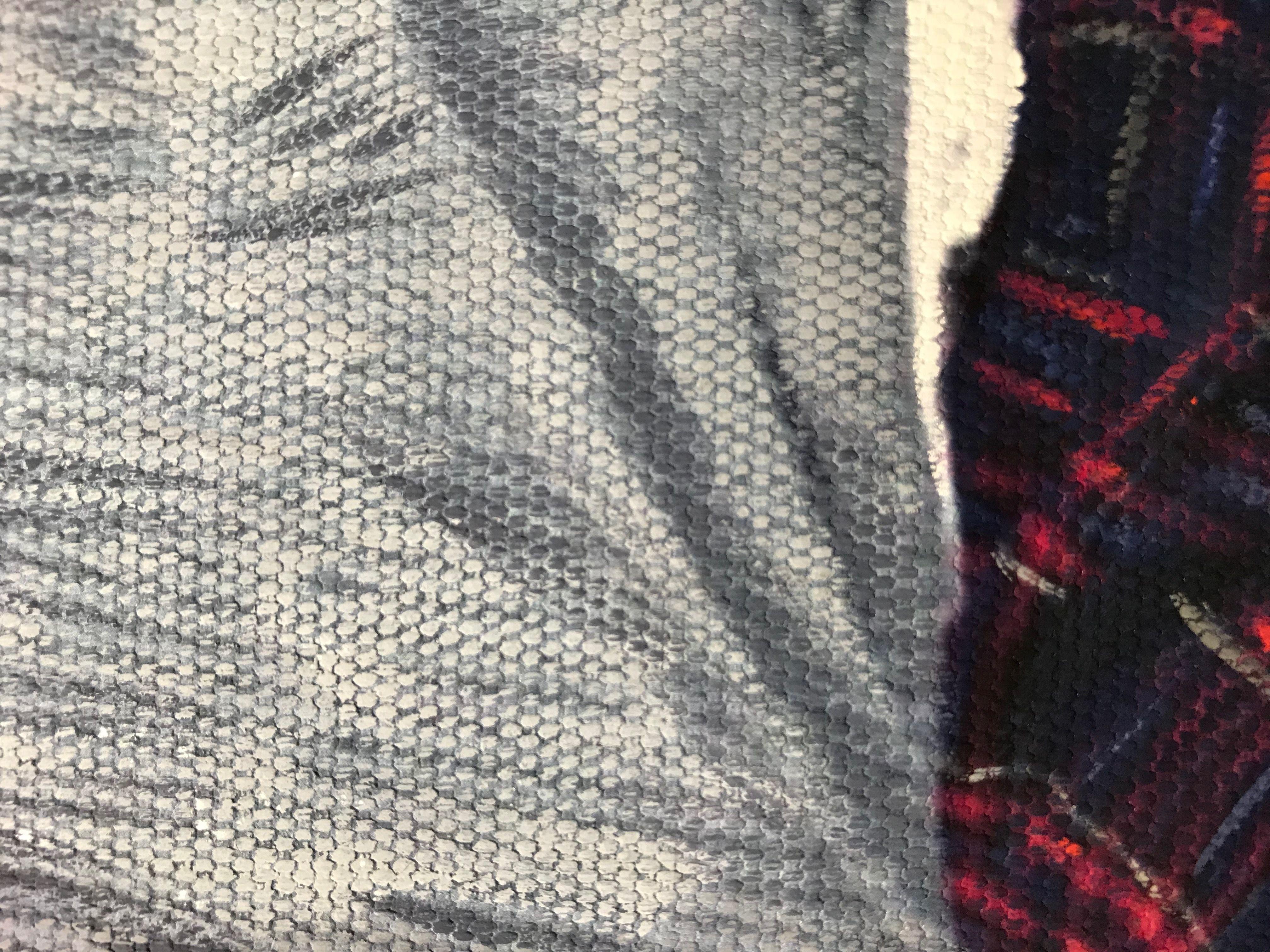 The Model, Painting, Gouache on Canvas 3